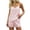 Pink, variant on FASHOFT Cotton Pajamas for Women Set 2 Piece Camisole And Shorts Pj Sets Soft Breathable Summer Lounge Sleepwear Blue L