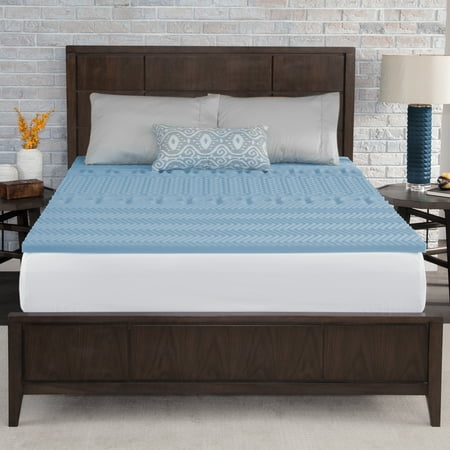 Mainstays Memory Foam Mattress Topper Sale Mainstays 1.5” 7-Zone Reversible Memory Foam Mattress Topper, Queen