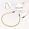 thumbnail image 4 of Diademas de perlas Unique Bargains 2 piezas tono Dorado plateado, 4 of 7