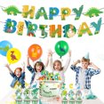 thumbnail image 5 of SNNROO Colorful Leaf and Dinosaur Theme Happy Birthday Banner for Boy’s Birthday Party Decoration Jurassic Dino Footprint Garland Banner Streamer Backdrop for Kids Birthday Party Supplies, 5 of 6