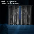 thumbnail image 3 of Black Kitchen Curtains 36 Inch Length Knife and Forks Window Curtains Over Sink Set of 2, Funny Chalkboard Doodle Short Tier Curtain for Kitchen, Cartoon Small Kitchen Decor 26x36 Inch, 3 of 5