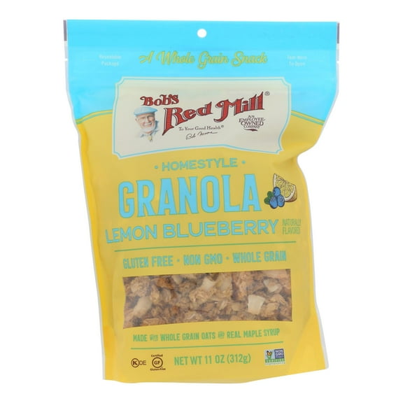 Bob's Red Mill Granola Lemon Blueberry Gluten Free Non GMO, 11oz (Pack of 6)