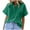 Green, variant on Summer Women's Short Sleeve Solid Color Double Pocket Pullover Shirt, Loose Cotton Linen Blouse, Casual and Comfortable, Perfect for Warm Weather, Available in Multiple Sizes and Colors,Daily Wea