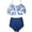 Blue, variant on FJUCHAI Kids Prints Swimwear Outfit 2-12Y Big Girls' Split Swimsuit Bikini Set Youth Sling Bathing Suit 2 Piece