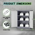 thumbnail image 2 of INTERGREAT Metal Storage Cabinets with Lock, 36" Lockable Office Storage Cabinet with 2 Doors and 2 Adjustable Shelves,Locking Cabinet for Home, School, Office, Garage (Double Grey), 2 of 16