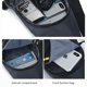 thumbnail image 5 of Gris * bolso de pecho para hombre, bolso de hombro informal a la moda impermeable, bolso cruzado para hombre, mochila cruzada de tela Oxford, 5 of 5