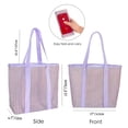 thumbnail image 6 of Strip Mesh Beach Tote Bags,Causal Pool Bags for Swimming Picnic Vacation Essentials, 6 of 7