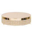 thumbnail image 6 of Efavormart Gold Grand Wedding Beaded Crystal Metal Cake Centerpiece Stand Wedding Party Rise Cake Display Stand - 15.5" Diameter, 6 of 11