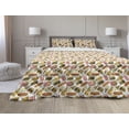 thumbnail image 1 of Food Comforter & Sham Bedding Set, Fun Fast Food Cartoon Hot Dog Hamburger Pizza Slice Ice Cream Cone Soda Cup, 3 pcs Duvet Set Microfiber Filling Quilt, 5 Sizes, Multicolor, by Ambesonne, 1 of 4