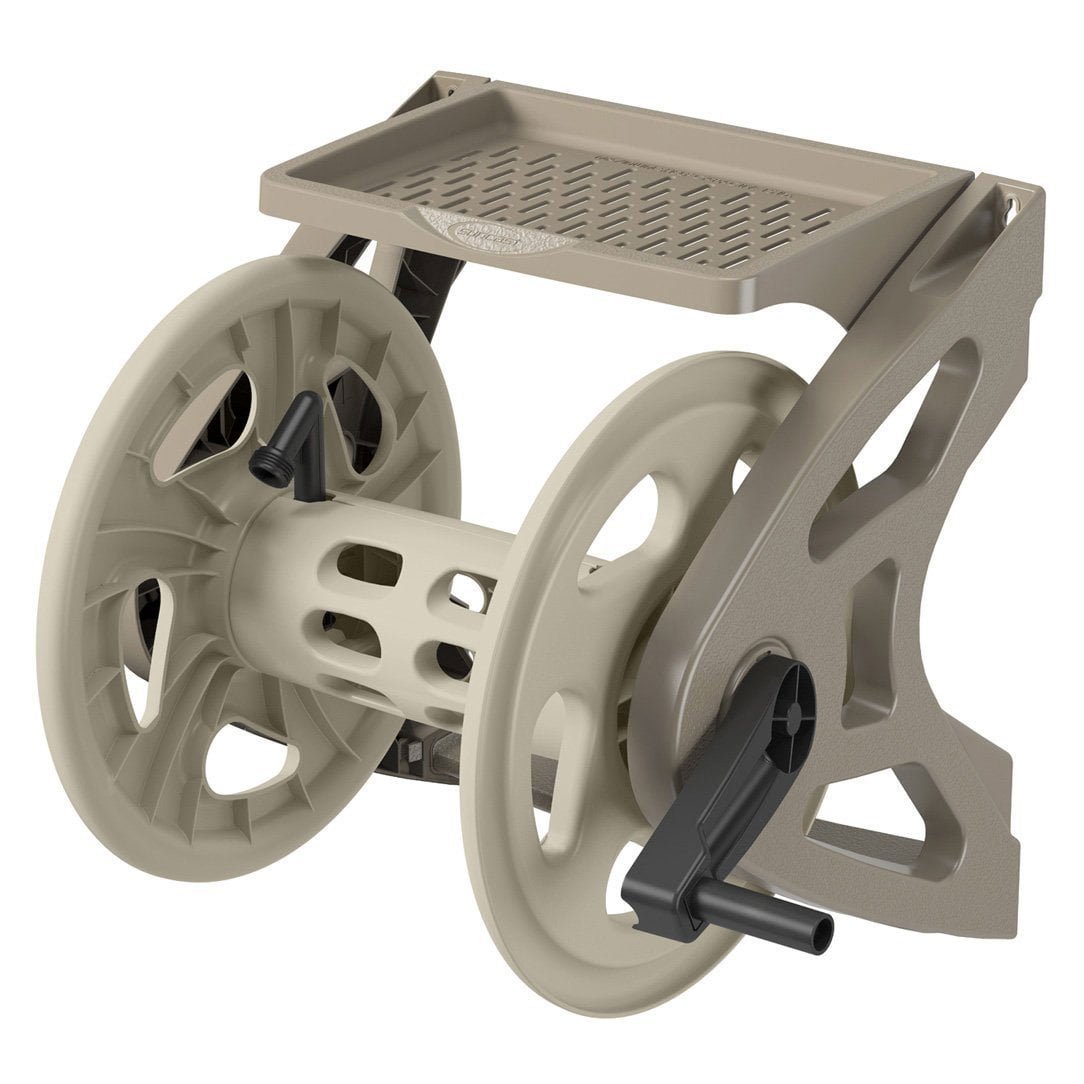 Suncast Handler 200 Foot Resin Wall Mounted Outdoor Garden Hose Reel (4