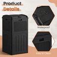 thumbnail image 4 of Homall Homes & Gardens Patio 30 Gallon Patio Trash Can Plastic Kitchen Garbage Can,Black, 4 of 7