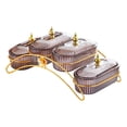 thumbnail image 4 of WeiLaiKeQi Dried Fruit Dish with Lid Decor Nuts Platter for Dried Fruits Appetizer Nuts Dark Gray, 4 of 9