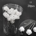 thumbnail image 1 of 20 piezas horquilla de flores para mujer, horquilla de perlas de cristal para boda, horquilla en forma de U, pasadores, accesorios para el cabello, venta al por mayor Tan Jianjun unisex, 1 of 2