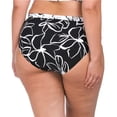 thumbnail image 4 of La Blanca Women's Plus Moonlit Floral One Shoulder Swim Top and Sash Bottom Collection-Top / Black / 18W, 4 of 5