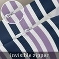 thumbnail image 7 of Navy Blue Purple Striped Body Pillow Cover 20 x 60 Inch Decorative Pillow Cover Modern Minimalist Ombre Lines Lumbar Pillowcase Seasonal Rectangle Cushion Case for Couch Sofa Bed Living Room, 7 of 7