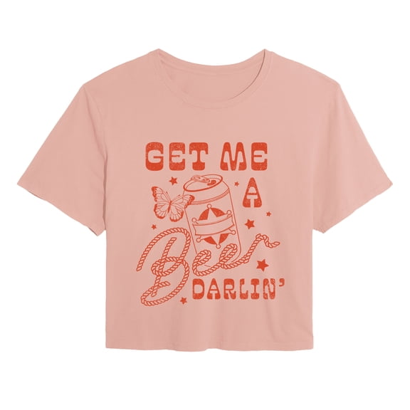 Instant Message - Get Me Beer Darlin' Cropped Graphic T-Shirt