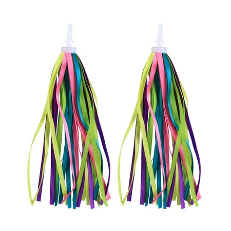 

One Pair of Childrens Bike Handlebar Streamers Grips Tassels Ribbons Baby Carrier Accessories (Colorful)