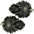 thumbnail image 2 of 2Pcs Backflow Incense Burner Lotus Leaf Shape Bronze Color Home Decoration Ornaments, 2 of 14