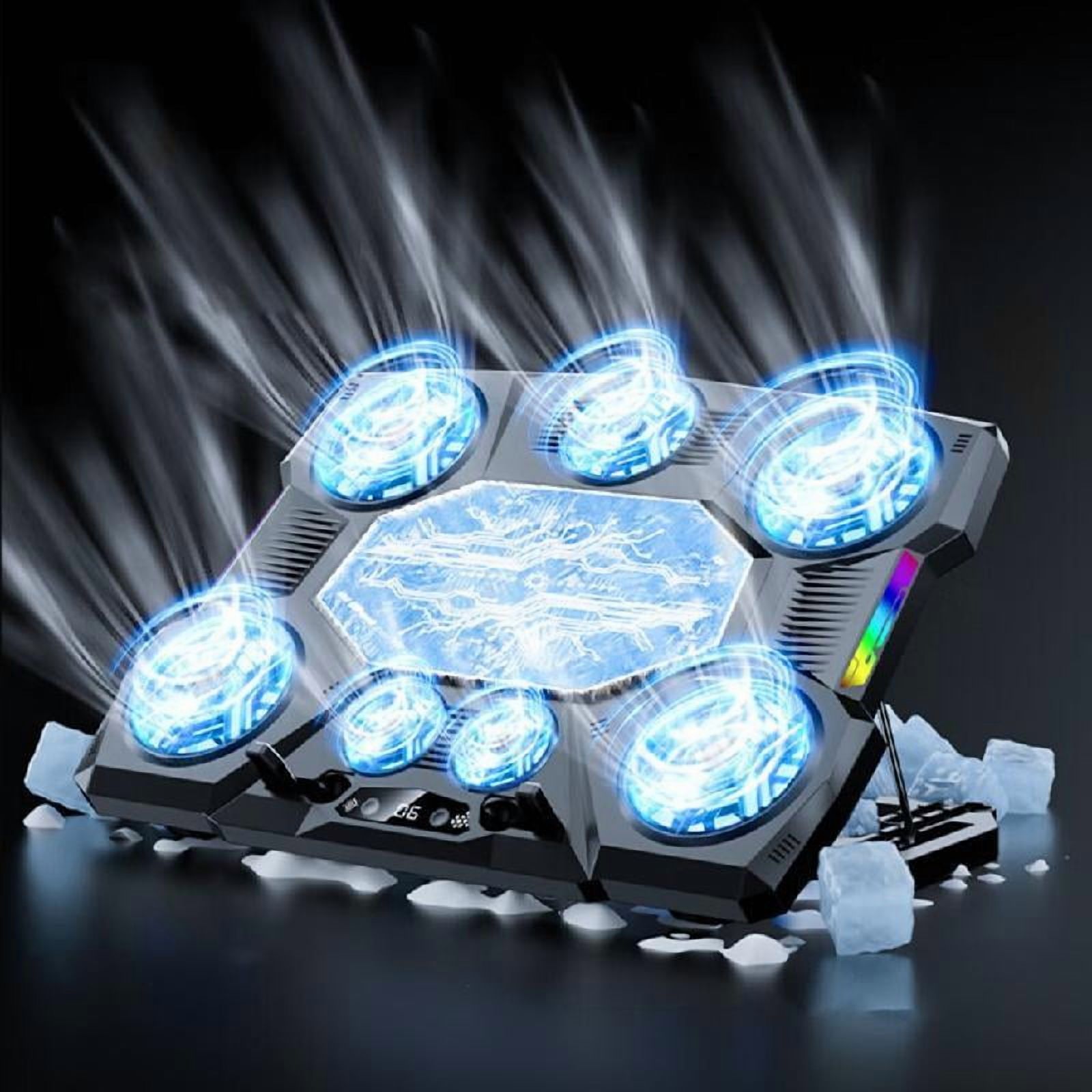 Cooling Stand Base Bracket Pad Powerful Fan Gaming Laptop Radiator
