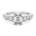 thumbnail image 4 of IGI Certified 4 Carat Emerald Shape Lab Grown Diamond Engagement Ring | 14K White Gold | Frances Side Stone Diamond Ring | FG-VS1-VS2 Quality Friendly Diamonds, 4 of 6