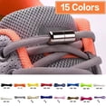 thumbnail image 4 of Oyedens No Tie Shoelaces for Adults Sneakers Stretchy Tieless Shoe Laces for Kids Shoes Gray, 4 of 7