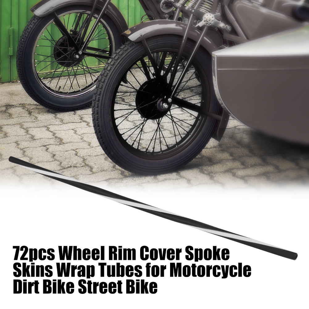 OTVIAP 72pcs Universal Motorcycle Dirt Bike Wheel Rim Cover Spoke Skins
