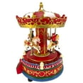 thumbnail image 6 of Holiday Battery Operated Lighted Musical Christmas Carousel Figurine 8.5 Inch, 6 of 7