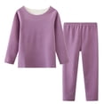 thumbnail image 3 of YOUYEDIAN Base Layer Foy Boys Warm 2 Piece Fleece Lined Thermal Underwear Set Fall Winter Long Sleeve Crewneck Tops Kids Comfy Soft Pants, 3 of 5