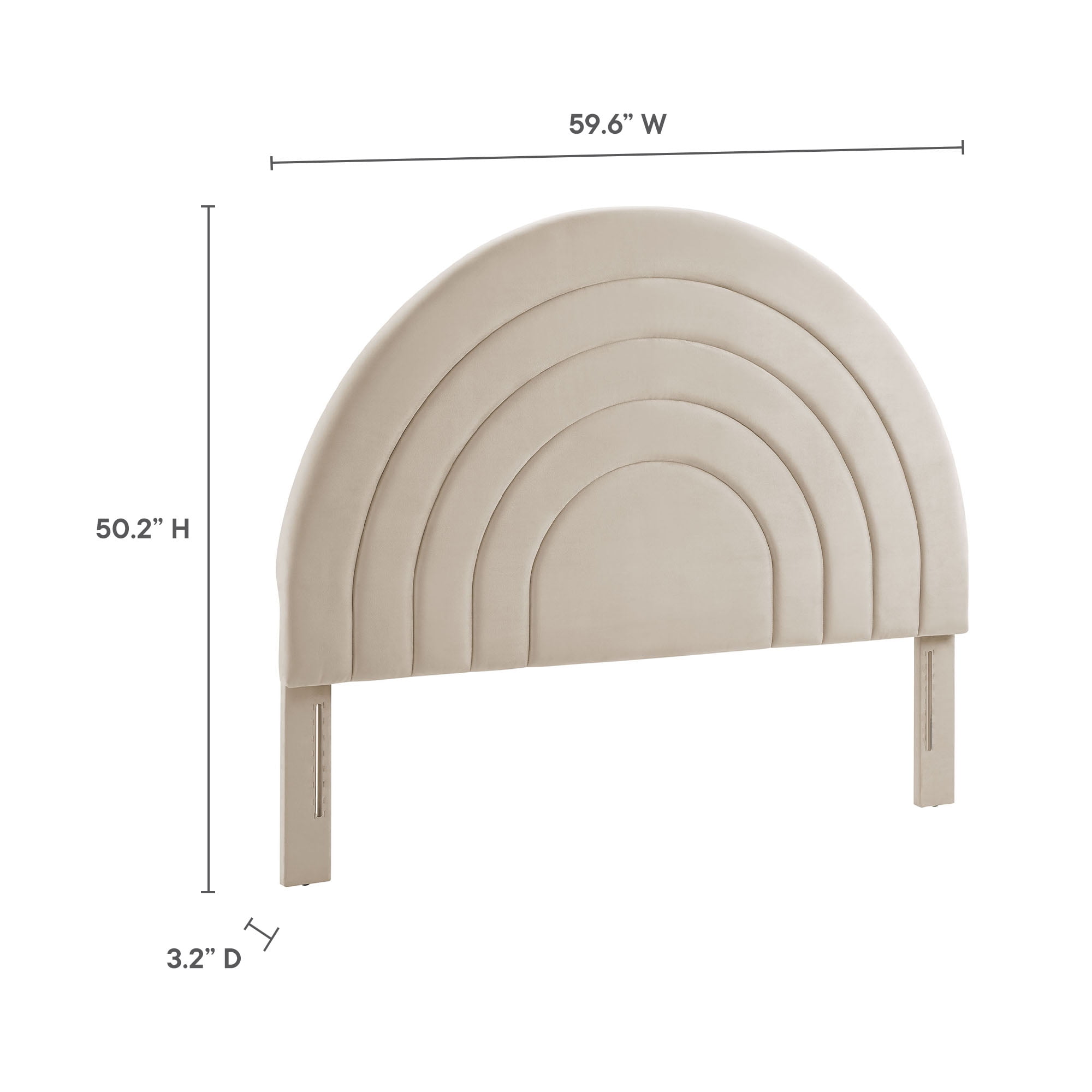 Solana Full Headboard in Almond