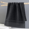 thumbnail image 2 of Beautynvta Bath Towels for Bathroom, Solid Color Cotton Bath Towel, Soft Absorbent Thickened Bath Towels for Bathroom, Travel, Camp, Hotel, and Spa, 39.4''x19.7'', Dark Gray, 2 of 6