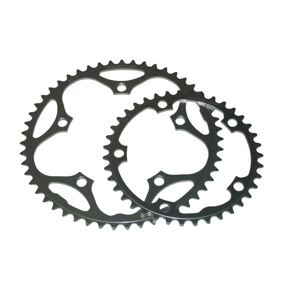 Stronglight 130PCD Type S - 5083 Series Shimano 5-Arm Road Chainrings in Black - 38T