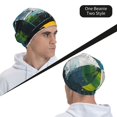 thumbnail image 6 of Logiee Abstract Brushstrokes Green Blue Print Unisex Knit Beanie for Men Women Winter Hat,Beanies Skull Caps, 6 of 7