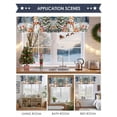 thumbnail image 6 of Winter Christmas Valances for Windows, 42 x 18in, Tree Snowman Snowflake Stars Rod Pocket Kitchen Valance Curtain Light Filtering Window Treatments for Living Room Bedroom, 1 Panel, 6 of 7