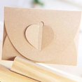 thumbnail image 2 of 50pcs/lot Handmade Brown Paper Bag Mini Envelope Heart Kraft Vintage Envelopes Retro, 2 of 5