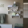 thumbnail image 1 of HURRISE White Wood Floating Display Shelves Wall Mount Storage Home Living Romm Decor, 1 of 8