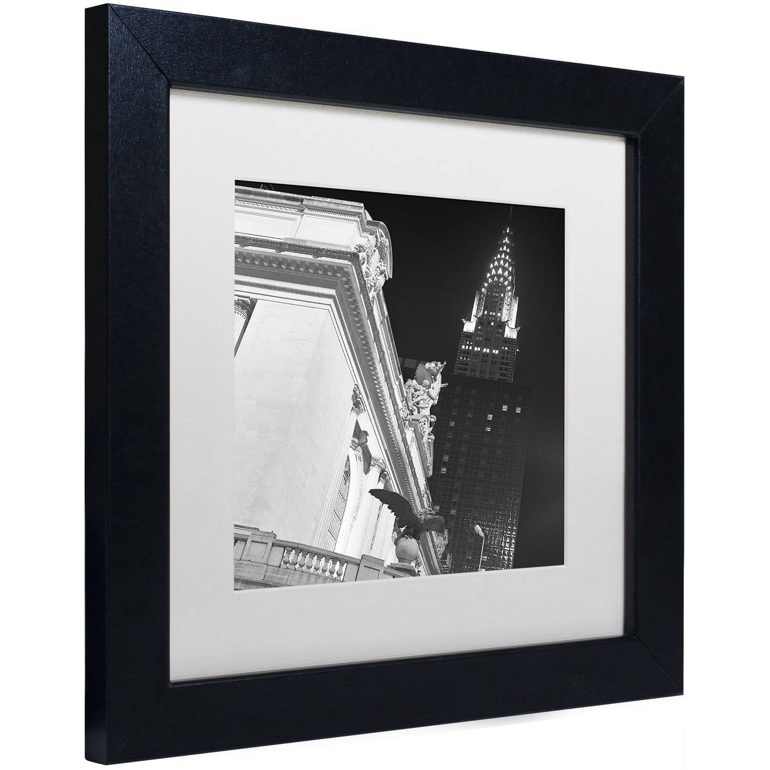 Trademark Fine Art "New York 003" Canvas Art by Moises Levy White Matte, Black Frame