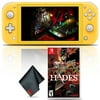 Nintendo Switch Lite (Yellow) Gaming Console Bundle with Hades Game and Cleaning Cloth