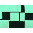 thumbnail image 1 of Ahgly Company Indoor Rectangle Abstract Turquoise Blue Contemporary Area Rugs, 2' x 4', 1 of 4