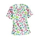 thumbnail image 3 of Top exfoliante con cuello en V para mujer, Uniforme de Trabajo de enfermera con bolsillos laterales, camiseta cómoda y duradera para tienda de 2XL, 3 of 8