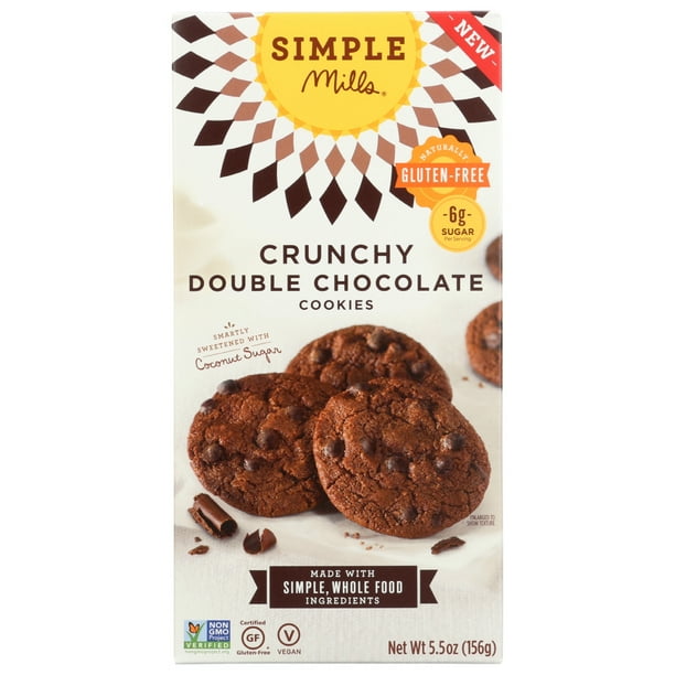 Simple Mills Double Chocolate Crunchy Cookies, 5.5 Oz.