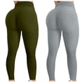 thumbnail image 2 of Pntutb 2Pc Mujeres Bubble Hip Lifting Ejercicio Fitness Correr Pantalones de yoga de cintura alta Pntutb Pntutb-4559, 2 of 7