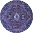 thumbnail image 1 of Ahgly Company Machine Washable Indoor Round Persian Blue Traditional Area Rugs, 3' Round, 1 of 4