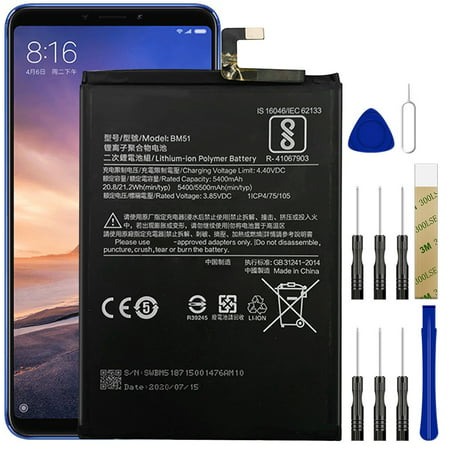 Replacement Battery BM51 For Xiaomi Mi Max 3 Tool