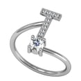 thumbnail image 1 of Sonducket Anillo abierto con letras mayúsculas, anillos portátiles para interiores y exteriores, fiesta en casa, compras, joyería decorativa, regalo de Ropa, zapatos y accesorios Miscelánea T Sonducket AP1421-20B, 1 of 5