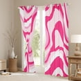 thumbnail image 3 of jejeloiu Modern Geometric Aesthetic Blackout Curtains Set of 2 (52x84 Each),Stripes Lines Window Curtains,Pink White Curtains and Drapes For Children,Microfiber Bedroom Decor, 3 of 6