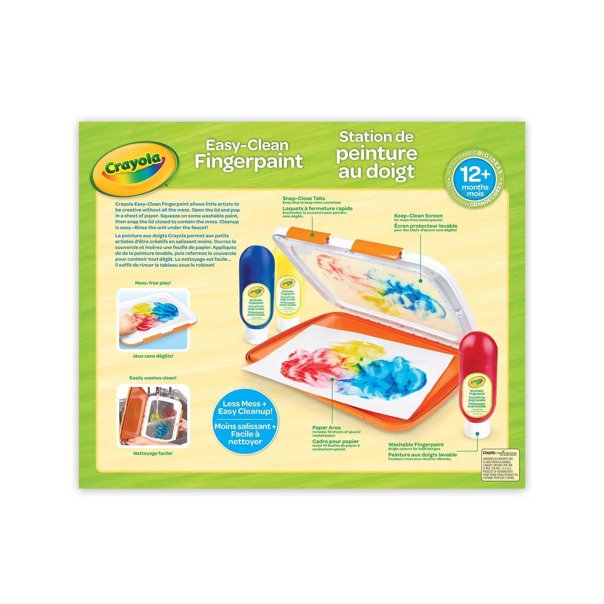 Crayola - Easy-Clean Fingerpaint Set
