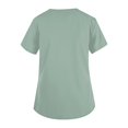 thumbnail image 3 of ADSSDQ Womens Plus Size Scrub Tops Scrub Tops Women Print Nurse Uniforms for Women Short Sleeve V-Neck Shirts Tops with Pockets Green XL, 3 of 3