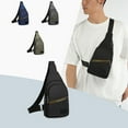 thumbnail image 1 of Mochila Bandolera de Lona para Hombre | Bolso Bandolera Multiusos | Gris/Negro/Azul/Caqui | Gran Capacidad | Correa Ajustable | Material de Lona Suave | Bolsillo Frontal con Cremallera | 30 X 17 X 6, 1 of 6