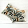 thumbnail image 6 of Ambesonne Monstera Throw Pillow Cover 2 Pack, Mid Century Boho Abstract, 24", Evergreen Sepia Dusk, 6 of 7