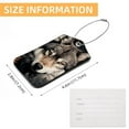 thumbnail image 5 of Wolf Square PU Leather Luggage Tags, 2 Pack, with Privacy Cover and Stainless Steel Ring - Suitable for Travel, Backpack, Handbag - Bag Tags, Handbag Tags, 5 of 7